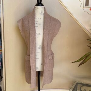 NWT Grace & Lace Brown Open-Front Vest